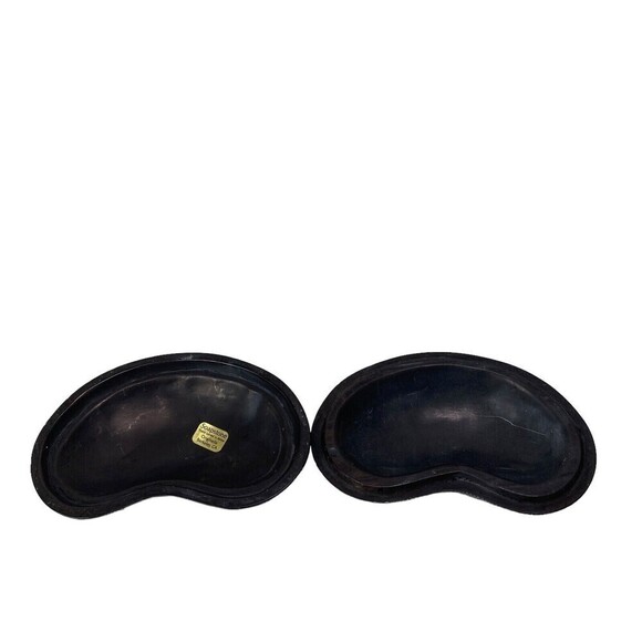 Genuine ‎ Soapstone hand carved black & White Jewelry Trinket Box Vtg - Picture 3 of 6